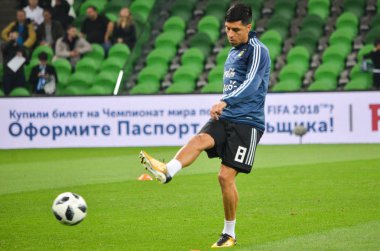 Krasnodar, Rusya - 14 Kasım 2017: Enzo Perez bir FRIEN sırasında