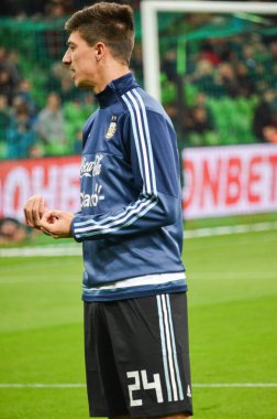 Krasnodar, Rusya - 14 Kasım 2017: Emiliano Rigoni sırasında bir 