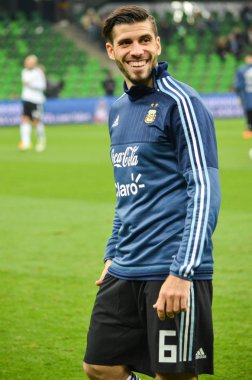 Krasnodar, Rusya - 14 Kasım 2017: Emiliano Insua sırasında bir f