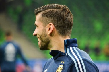 Krasnodar, Rusya - 14 Kasım 2017: Emiliano Insua sırasında bir f