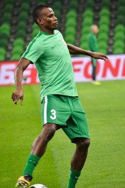 Krasnodar, Rusya - 14 Kasım 2017: Uche Agbo sırasında bir arkadaş