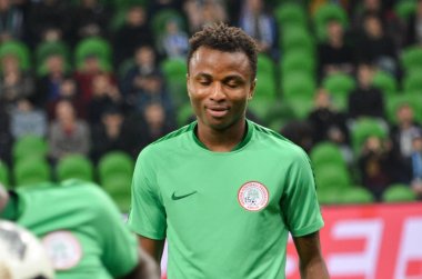 Krasnodar, Rusya - 14 Kasım 2017: Futbolcu sırasında bir 