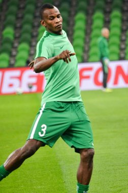 Krasnodar, Rusya - 14 Kasım 2017: Uche Agbo sırasında bir arkadaş