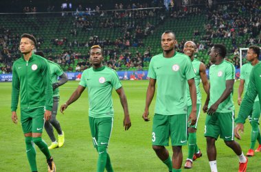 Krasnodar, Rusya Federasyonu - 14 Kasım 2017: İnci takım Nijerya'nın bırakır