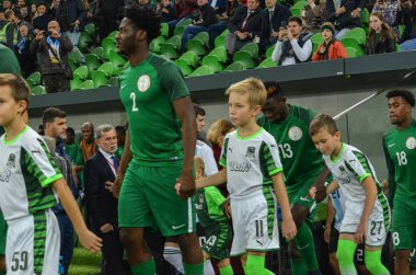 KRASNODAR, RUSSIA - November 14, 2017: Ola Aina (R) during a fri