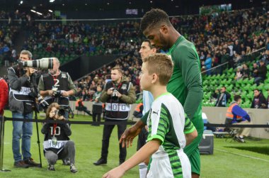 Krasnodar, Rusya - 14 Kasım 2017: Chidozie Awaziem sırasında bir