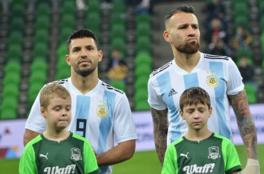 Krasnodar, Rusya - 14 Kasım 2017: Nicolas Otamendi 