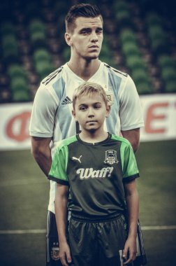 Krasnodar, Rusya - 14 Kasım 2017: Giovani Lo Celso sırasında bir