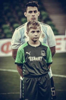 Krasnodar, Rusya - 14 Kasım 2017: Cristian Pavon sırasında bir f