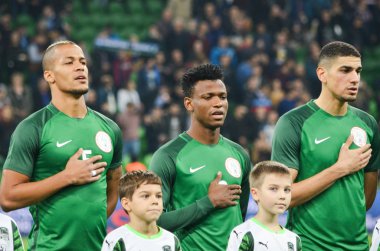Krasnodar, Rusya - 14 Kasım 2017: Futbolcu sırasında bir 