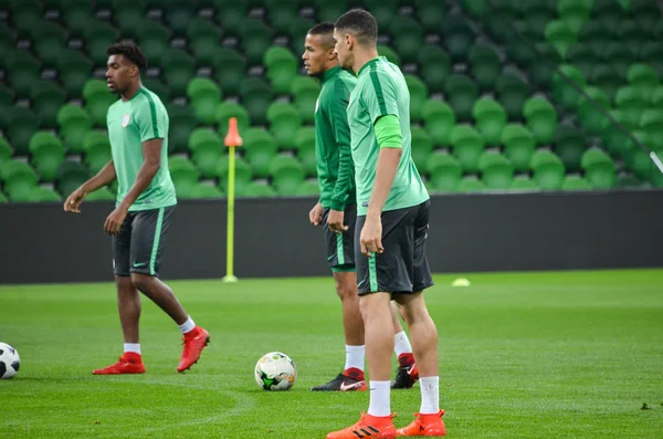 Krasnodar, Rusya - 14 Kasım 2017: Eğitim futbol oyun