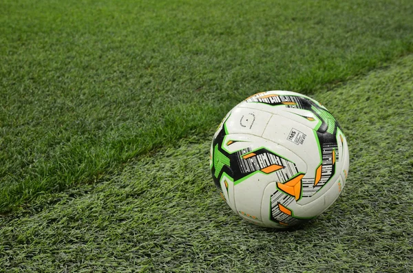 KRASNODAR, RUSSIA - November 14, 2017: Soccer ball close-up lies — Stock Photo, Image