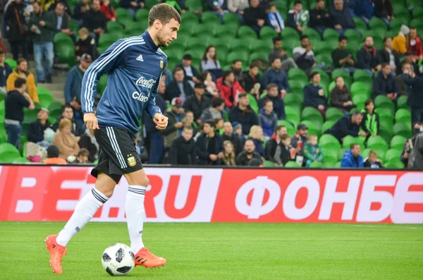 Krasnodar, Rusya - 14 Kasım 2017: Emanuel Mammana sırasında bir 