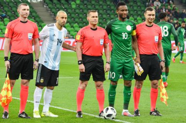 Krasnodar, Rusya Federasyonu - 14 Kasım 2017: Pho takım kaptanları vardır