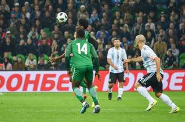 Krasnodar, Rusya - 14 Kasım 2017: Ola Aina sırasında bir daha