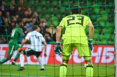 Krasnodar, Rusya - 14 Kasım 2017: Futbolcu sırasında bir 