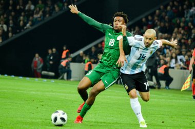 Krasnodar, Rusya - 14 Kasım 2017: Javier Mascherano (C) dur