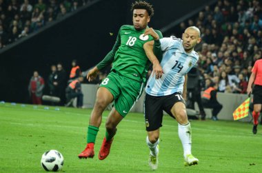 Krasnodar, Rusya - 14 Kasım 2017: Javier Mascherano (C) dur