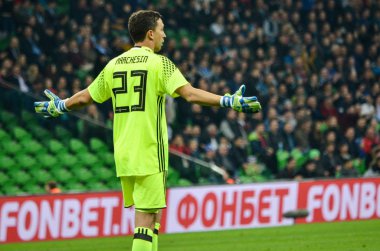 Krasnodar, Rusya - 14 Kasım 2017: Agustin Marchesin sırasında 
