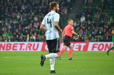 Krasnodar, Rusya - 14 Kasım 2017: Kenneth Omeruo sırasında bir f