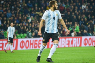 Krasnodar, Rusya - 14 Kasım 2017: Alman Pezzella sırasında bir 