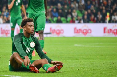 Krasnodar, Rusya - 14 Kasım 2017: Alex Iwobi bir FRIEN sırasında