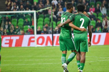 Krasnodar, Rusya - 14 Kasım 2017: Futbolcular milletin