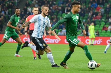 Krasnodar, Rusya - 14 Kasım 2017: Tyronne Ebuehi (R) sırasında