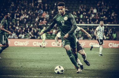 Krasnodar, Rusya - 14 Kasım 2017: Tyronne Ebuehi (R) sırasında