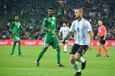 Krasnodar, Rusya - 14 Kasım 2017: Dario Benedetto sırasında bir 