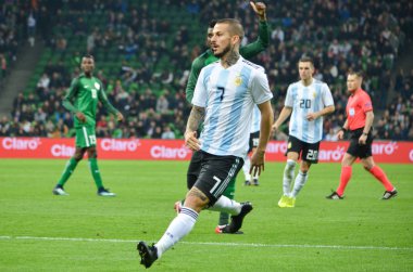 Krasnodar, Rusya - 14 Kasım 2017: Dario Benedetto sırasında bir 