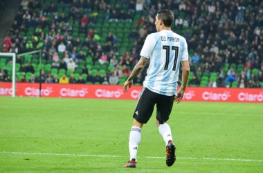 Krasnodar, Rusya - 14 Kasım 2017: Angel Di Maria sırasında bir f