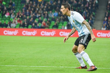 Krasnodar, Rusya - 14 Kasım 2017: Angel Di Maria sırasında bir f