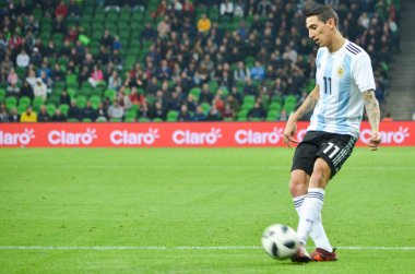 Krasnodar, Rusya - 14 Kasım 2017: Angel Di Maria sırasında bir f