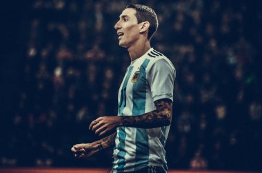 Krasnodar, Rusya - 14 Kasım 2017: Angel Di Maria sırasında bir f