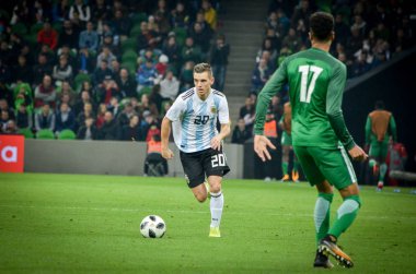 Krasnodar, Rusya - 14 Kasım 2017: Giovani Lo Celso sırasında bir