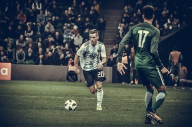 Krasnodar, Rusya - 14 Kasım 2017: Giovani Lo Celso sırasında bir