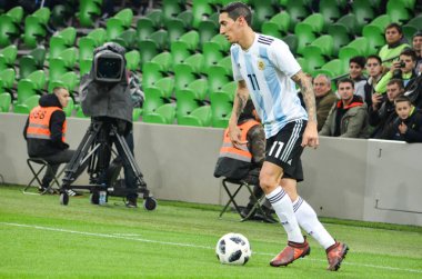 Krasnodar, Rusya - 14 Kasım 2017: Angel Di Maria sırasında bir f