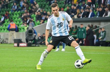 Krasnodar, Rusya - 14 Kasım 2017: Futbolcu sırasında bir 