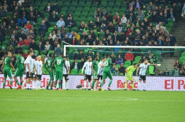 Krasnodar, Rusya - 14 Kasım 2017: Futbolcu sırasında bir 