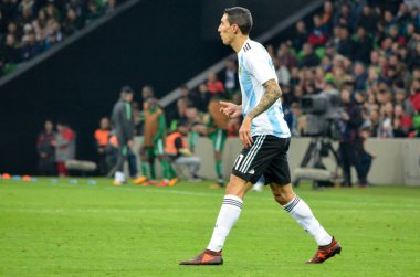 Krasnodar, Rusya - 14 Kasım 2017: Angel Di Maria sırasında bir f