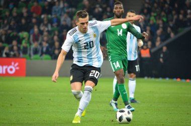 Krasnodar, Rusya - 14 Kasım 2017: Giovani Lo Celso sırasında bir