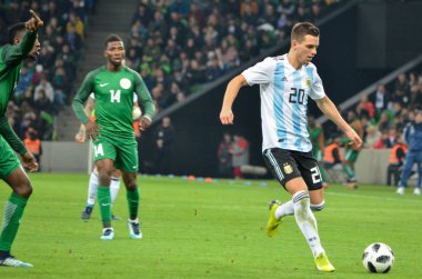 Krasnodar, Rusya - 14 Kasım 2017: Giovani Lo Celso sırasında bir