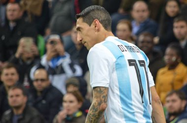 Krasnodar, Rusya - 14 Kasım 2017: Angel Di Maria sırasında bir f