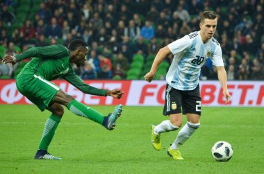 Krasnodar, Rusya - 14 Kasım 2017: Giovani Lo Celso sırasında bir