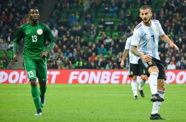 Krasnodar, Rusya - 14 Kasım 2017: Dario Benedetto (R) daha