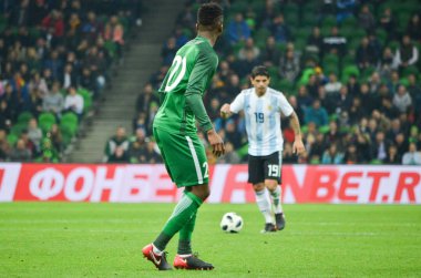 Krasnodar, Rusya - 14 Kasım 2017: Chidozie Awaziem sırasında bir