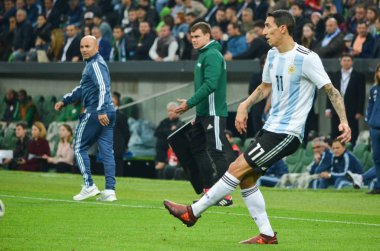 Krasnodar, Rusya - 14 Kasım 2017: Angel Di Maria sırasında bir f