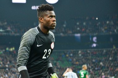 Krasnodar, Rusya - 14 Kasım 2017: Francis Uzoho sırasında bir fr