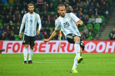 Krasnodar, Rusya - 14 Kasım 2017: Fernando Belluschi sırasında